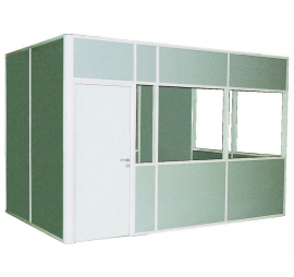 Cabine d'atelier - modulaire simple vitrage standard 2750 3969 4 COTES VITRES 1000x2100 850