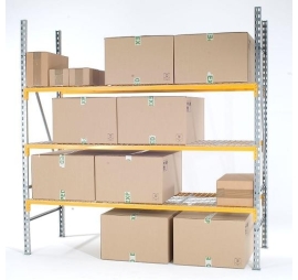 Rayonnage industriel Prorack+ pour cartons - 3 niveaux 86 2000 2100 SUIVANT 1200 360
