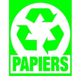 Signalisation Tri du Papier A5 TRI PAPIERS PVC 0.1