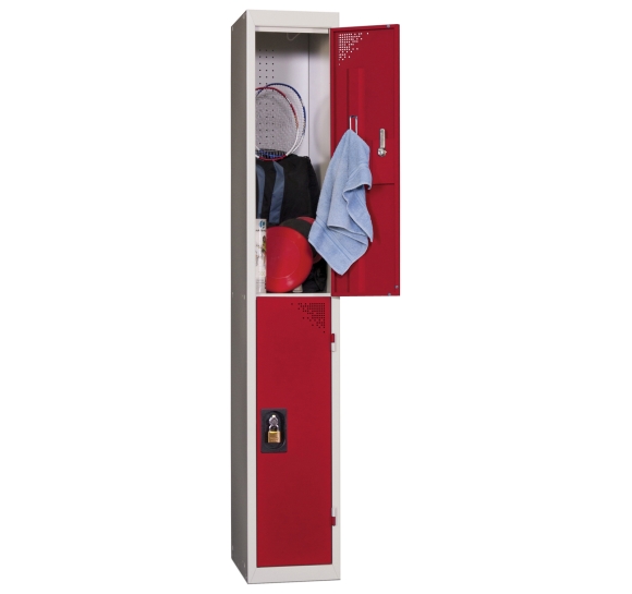 armoire vestiaire multicases 1 colonne rouge 
