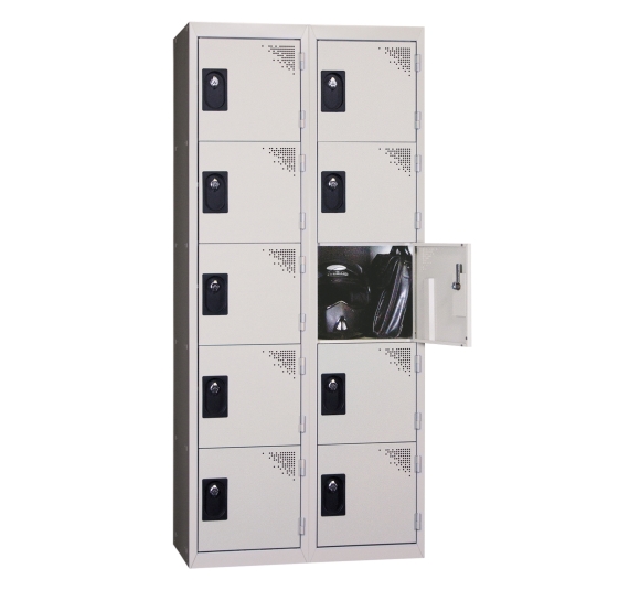 armoire casier 5 cases gris