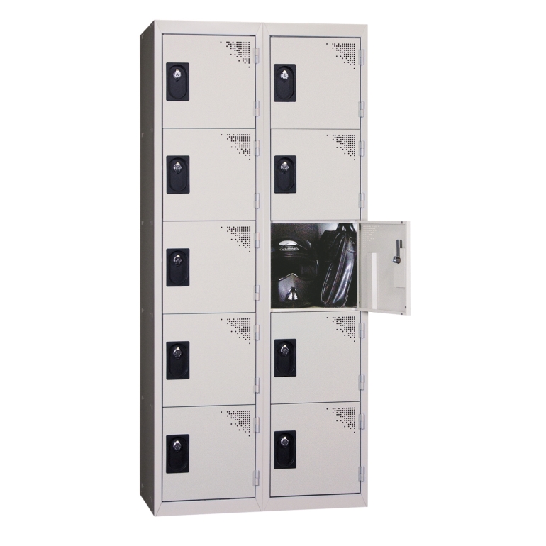 armoire casier 5 cases gris