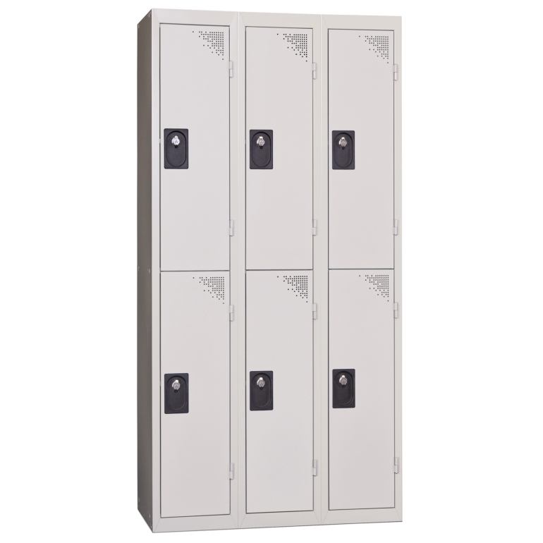 armoire casier 3 colonnes gris