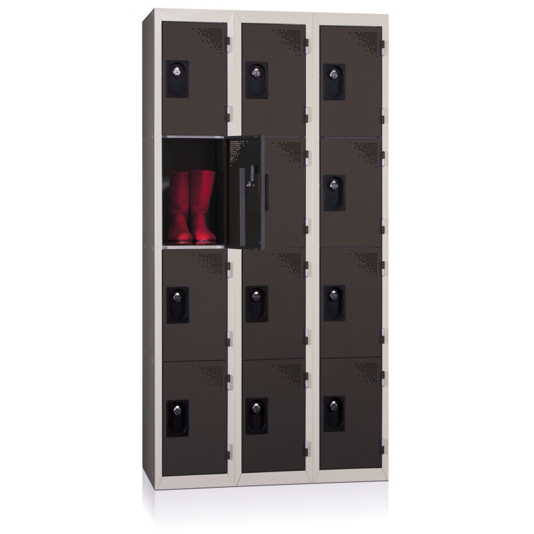 armoire casier métallique 3 colonnes kit anthracite 
