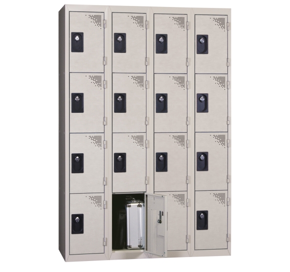 casier métallique industriel 4 colonnes kit gris 