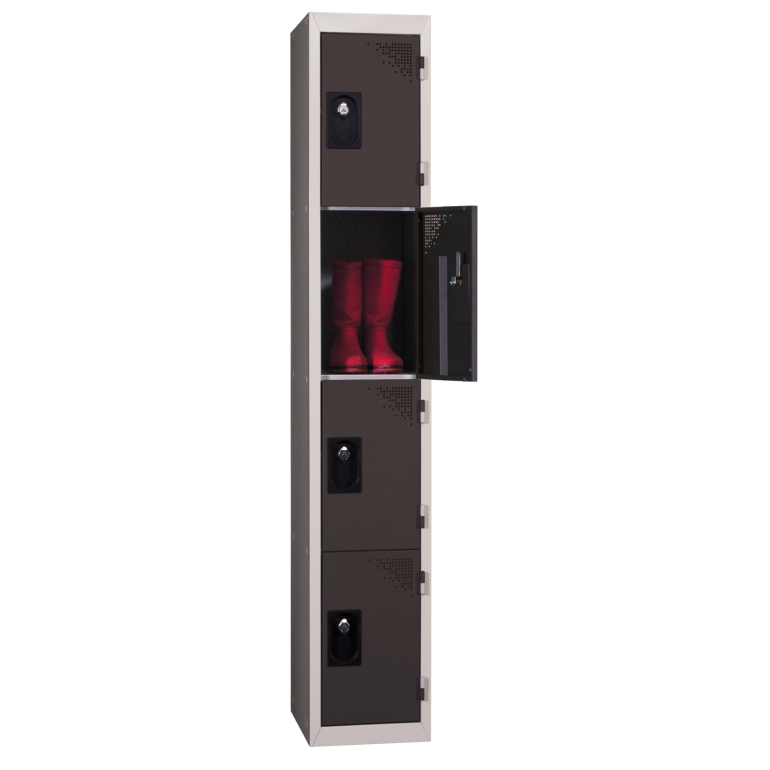 armoire  1 colonne 4 cases anthracite 