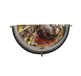 Miroir de sécurité acrylique convexe pour entrepôt 1 DEMI DÔME - VISION A 180°