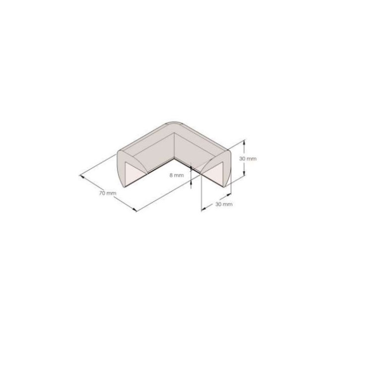 Protection mousse angle de table, convecteur, caisson, armoire basse