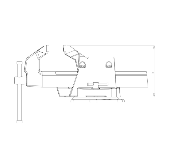 Étau d'établi réglable avec serre tube - Capacité d'ouverture : 240 mm -  Largeur de mors : 180 mm - DOLEX